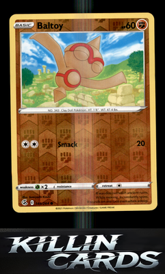Reverse Holofoil Baltoy 144/264 Pokemon Common SWSH08: Fusion Strike Card NM