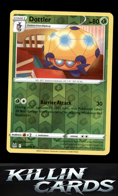 Reverse Holofoil Dottler 019/196 Pokemon Uncommon SWSH11: Lost Origin Card NM