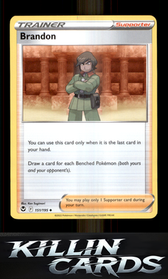 Brandon 151/195 Pokemon Uncommon SWSH12: Silver Tempest Card NM