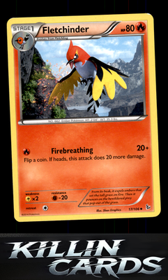 Fletchinder 17/106 Pokemon Uncommon XY - Flashfire Card LP