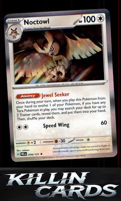 Noctowl 078/131 Pokemon Rare SV: Prismatic Evolutions Card NM