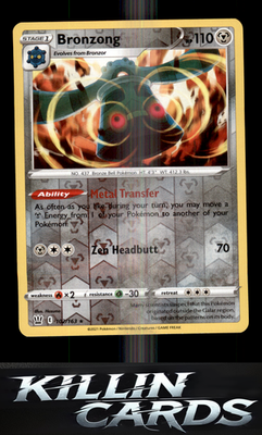 Reverse Holofoil Bronzong 102/163 Pokemon Holo Rare SWSH05: Battle Styles Card N