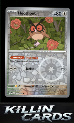 Reverse Holofoil Hoothoot 077/131 Pokemon Common SV: Prismatic Evolutions Card N