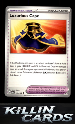 Luxurious Cape 166/182 Pokemon Uncommon SV04: Paradox Rift Card NM