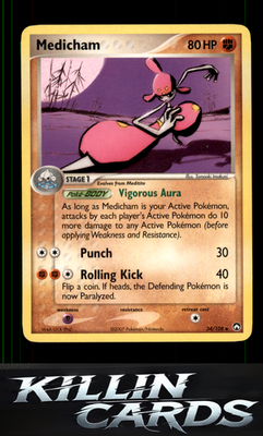 Medicham 34/108 Pokemon Uncommon Power Keepers Card LP