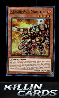 1st Edition Rescue-ACE Monitor AMDE-EN003 YuGiOh Super Rare Amazing Defenders Ca