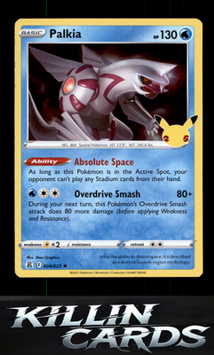 Palkia 004/025 Pokemon Holo Rare Celebrations Card NM