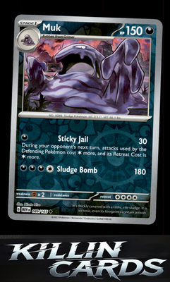 Reverse Holofoil Muk 089/165 Pokemon Uncommon SV: Scarlet & Violet 151 Card NM