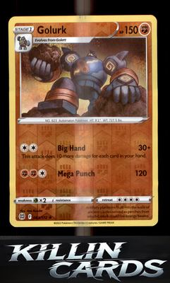 Reverse Holofoil Golurk 083/172 Pokemon Rare SWSH09: Brilliant Stars Card NM