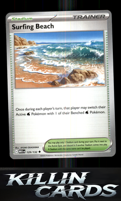 Surfing Beach 129/132 Pokemon Uncommon ME01: Mega Evolution Card NM