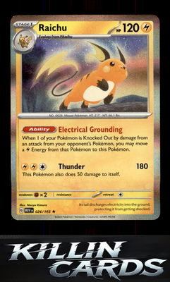 Raichu 026/165 Pokemon Rare SV: Scarlet & Violet 151 Card NM