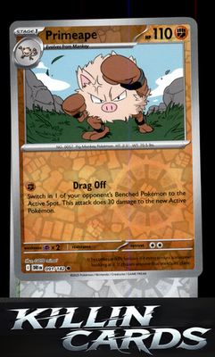 Reverse Holofoil Primeape 091/182 Pokemon Common SV10: Destined Rivals Card NM