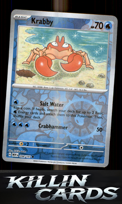 Reverse Holofoil Krabby 098/165 Pokemon Common SV: Scarlet & Violet 151 Card NM