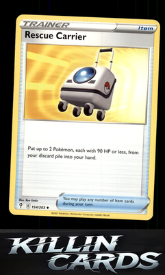Rescue Carrier 154/203 Pokemon Uncommon SWSH07: Evolving Skies Card NM