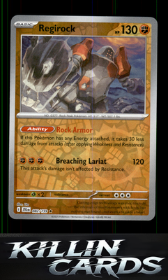 Reverse Holofoil Regirock 082/159 Pokemon Rare SV09: Journey Together Card NM