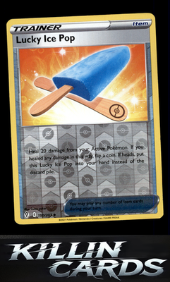 Reverse Holofoil Lucky Ice Pop 150/203 Pokemon Uncommon SWSH07: Evolving Skies C