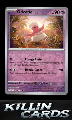 Reverse Holofoil Oricorio - 089/191 089/191 Pokemon Common SV08: Surging Sparks