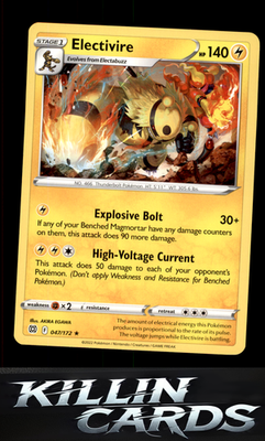 Electivire 047/172 Pokemon Rare SWSH09: Brilliant Stars Card NM