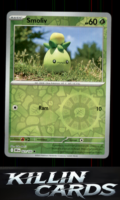 Reverse Holofoil Smoliv 021/182 Pokemon Common SV10: Destined Rivals Card NM