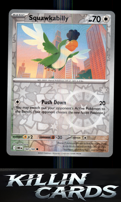 Reverse Holofoil Squawkabilly 160/182 Pokemon Common SV10: Destined Rivals Card