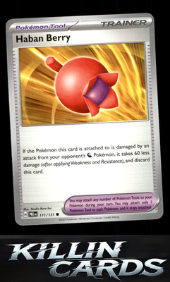 Haban Berry 111/131 Pokemon Common SV: Prismatic Evolutions Card NM