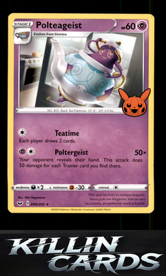 Polteageist 090/202 Pokemon Rare SWSH01: Sword & Shield Base Set Card NM