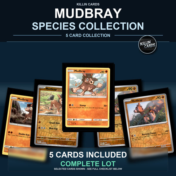 Pokemon TCG Mudbray Species Collection 5 Different Cards