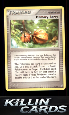 Memory Berry 80/100 Pokemon Uncommon Crystal Guardians Card NM