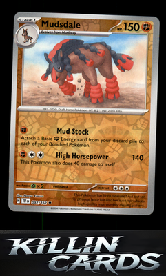 Reverse Holofoil Mudsdale - 092/162 092/162 Pokemon Uncommon SV05: Temporal Forc