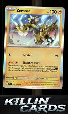 Zeraora 078/182 Pokemon Rare SV10: Destined Rivals Card NM