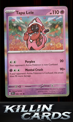 Tapu Lele 092/191 Pokemon Rare SV08: Surging Sparks Card NM