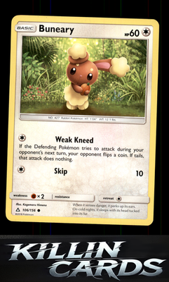 Buneary 106/156 Pokemon Common SM - Ultra Prism Card NM