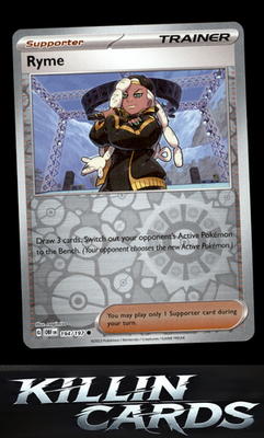 Reverse Holofoil Ryme 194/197 Pokemon Common SV03: Obsidian Flames Card NM