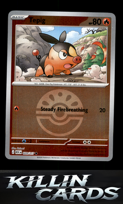 Reverse Holofoil Tepig (Friend Ball) 029/217 Pokemon Common ME: Ascended Heroes