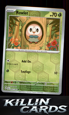 Reverse Holofoil Rowlet 003/064 Pokemon Common SV: Shrouded Fable Card LP