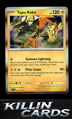 Tapu Koko 065/191 Pokemon Rare SV08: Surging Sparks Card NM