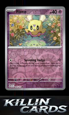 Reverse Holofoil Flittle 094/191 Pokemon Common SV08: Surging Sparks Card NM