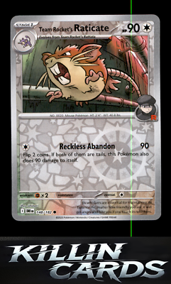 Reverse Holofoil Team Rocket's Raticate - 148/182 148/182 Common SV10: Destined