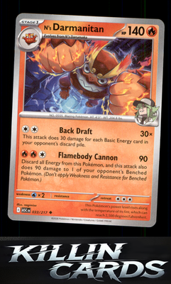N's Darmanitan 033/217 Pokemon Uncommon ME: Ascended Heroes Card NM