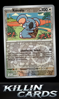 Reverse Holofoil Komala 129/159 Pokemon Common SV09: Journey Together Card NM