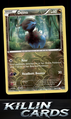Reverse Holofoil Deino 84/114 Pokemon Common XY - Steam Siege Card NM