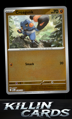 Reverse Holofoil Croagunk 078/132 Pokemon Common ME01: Mega Evolution Card NM