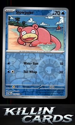 Reverse Holofoil Slowpoke 018/131 Pokemon Common SV: Prismatic Evolutions Card N