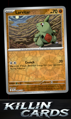 Reverse Holofoil Larvitar 080/159 Pokemon Common SV09: Journey Together Card NM