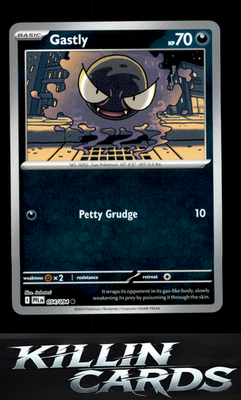 Reverse Holofoil Gastly 054/094 Pokemon Common ME02: Phantasmal Flames Card NM