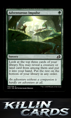 Adventurous Impulse 142 Magic C Ikoria: Lair of Behemoths Card NM