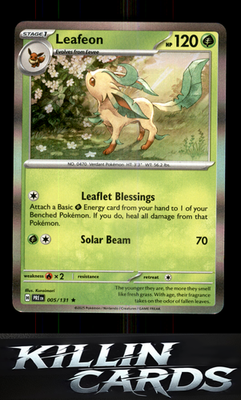 Leafeon 005/131 Pokemon Rare SV: Prismatic Evolutions Card NM