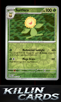Reverse Holofoil Sunflora - 007/167 007/167 Pokemon Uncommon SV06: Twilight Masq
