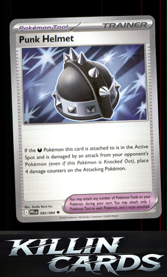 Punk Helmet 092/094 Pokemon Uncommon ME02: Phantasmal Flames Card NM