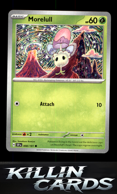 Morelull 008/191 Pokemon Common SV08: Surging Sparks Card NM